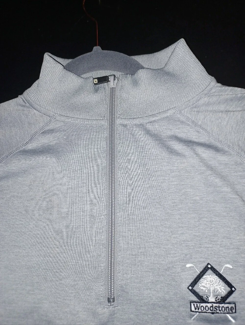 FootJoy 1/4 Zip Pullover Silver Gray Color Size Large Pristine Like New Lg